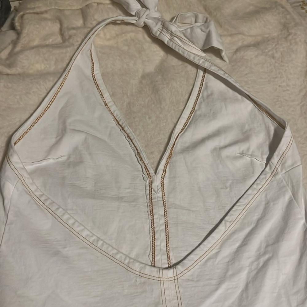 Free People Victoria Low-Back Maxi Dress White Ivory Size Large - Picture 6 of 12